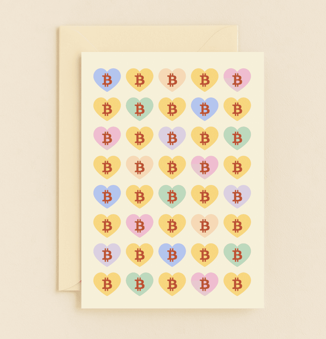 Celebrate Valentine's Day with "Crypto Love: Heartfelt Bitcoin Edition," featuring colorful heart shapes and playful Bitcoin-themed puns for your crypto-loving sweetheart.