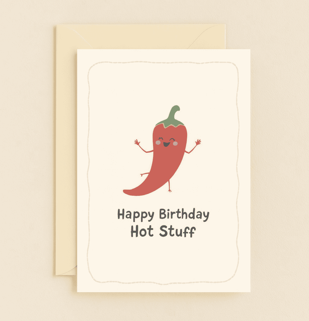 Spice up their special day with "Spicy Birthday Wishes," featuring a cheerful chili pepper delivering playful puns and lively vibes.