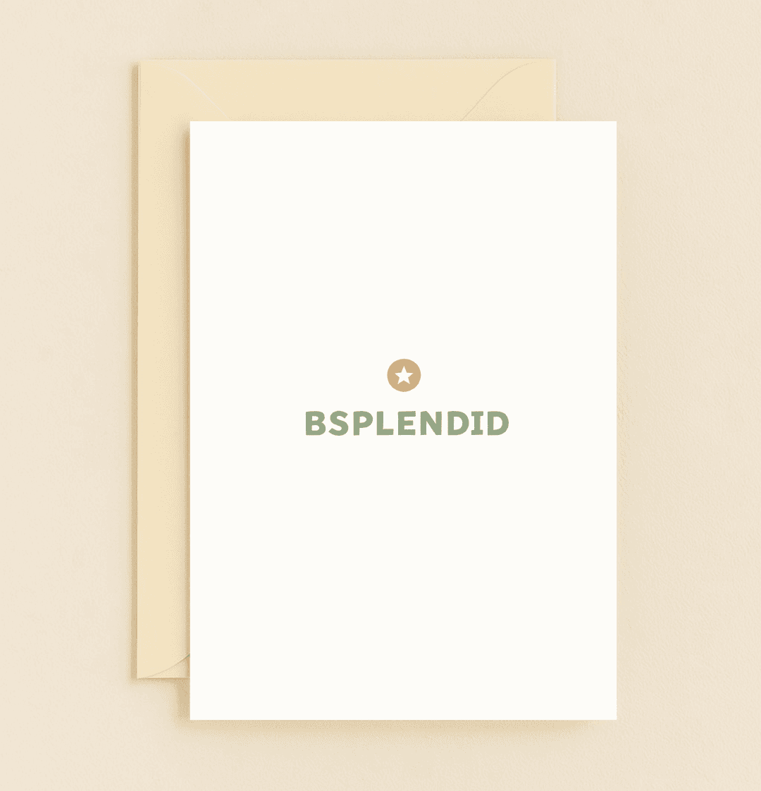 Express your gratitude with a touch of humor and elegance with our "Simply Splendid Gratitude" card, featuring minimalist design and clever wordplay.