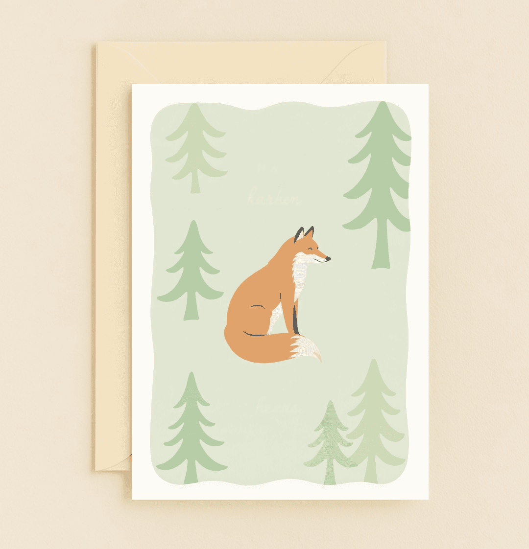 Express your gratitude with the "Foxy Forest Gratitude" card, featuring a serene fox amidst trees, blending natural charm with a touch of humor.