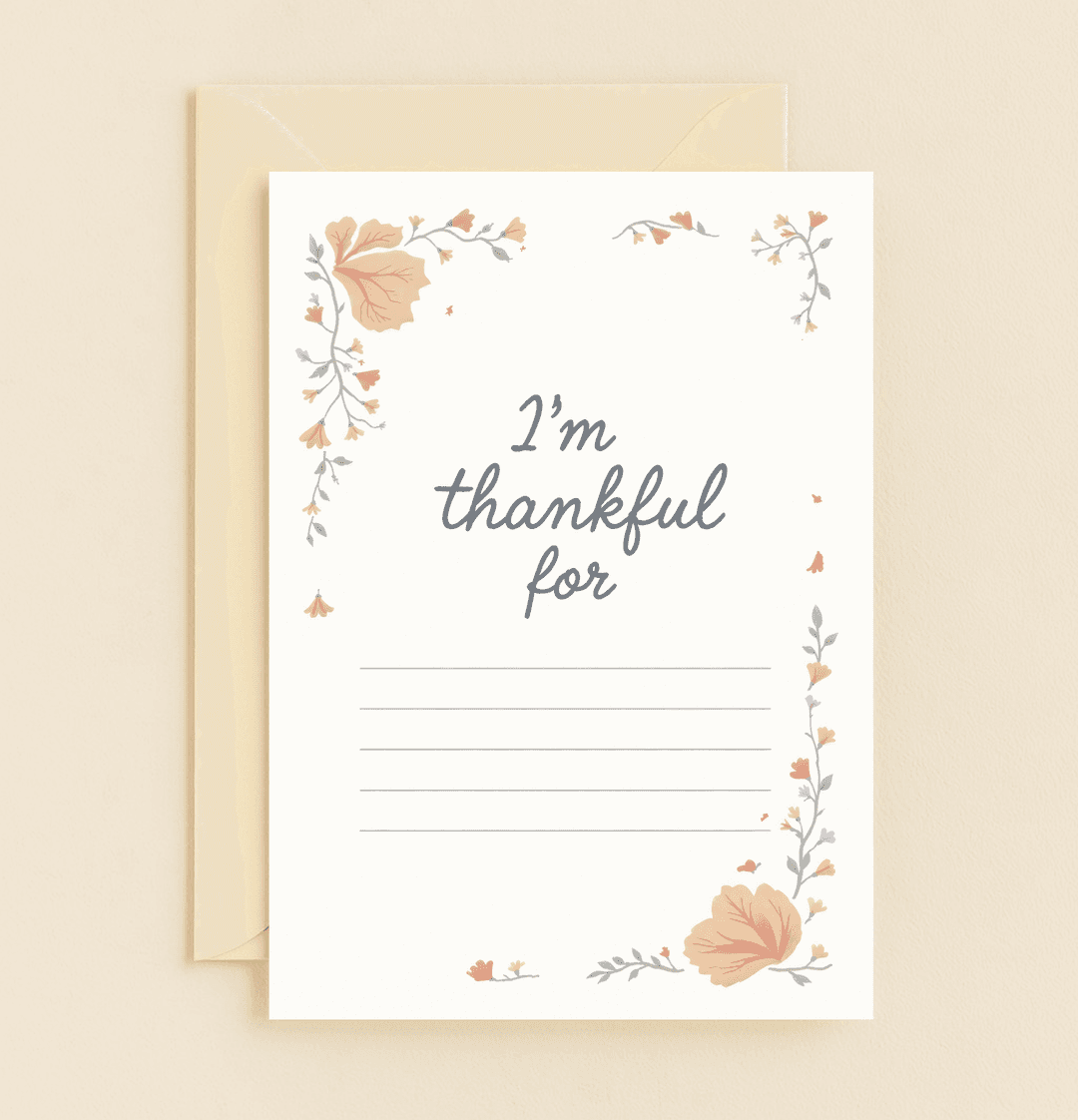 Graceful Blooms of Gratitude is a heartfelt thank you card featuring delicate pastel flowers and a handwritten font, perfect for personalized expressions of thanks.
