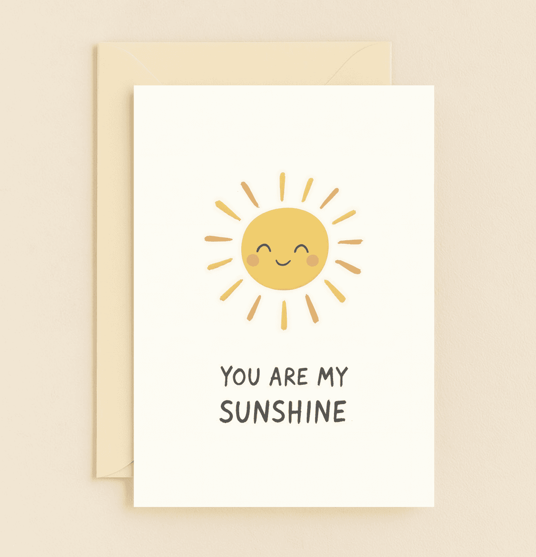 Brighten Mother's Day with a cheerful card featuring a smiling sun and playful wordplay, perfect for sharing warmth and love.
