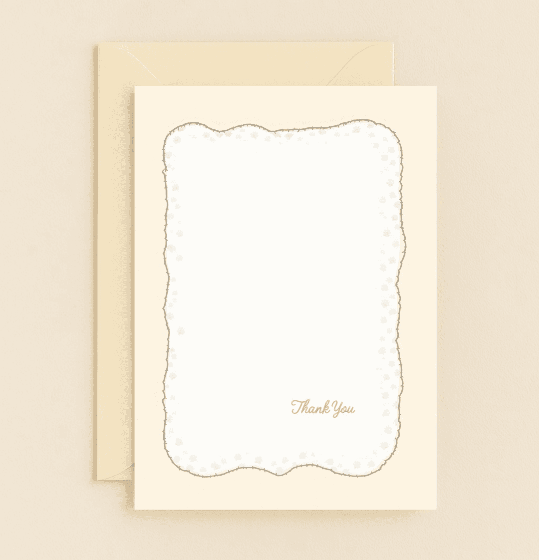 Express heartfelt gratitude with our "Pawsitively Grateful!" card, featuring an elegant minimalist design adorned with delicate paw prints and a classy cursive script.