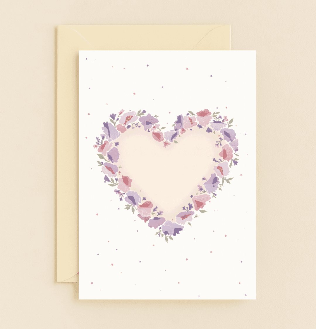 Celebrate your anniversary with a pastel heart of flowers, perfect for a romantic and whimsical touch to your heartfelt message.
