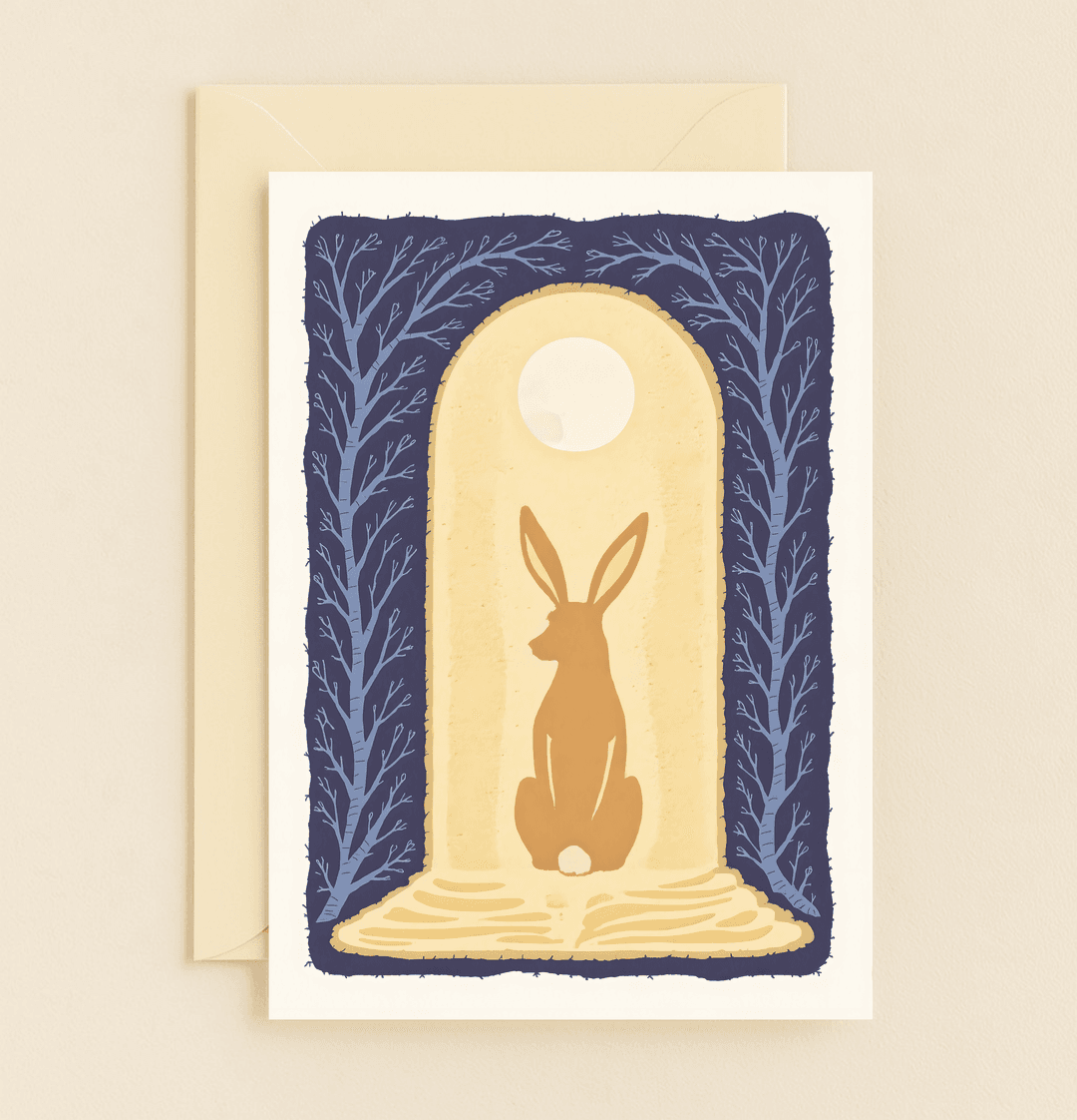 Celebrate Easter with "Moonlit Hare: A Night of Wonder," featuring a serene rabbit under a mystical moonlit sky, capturing the magic of nature and folklore.
