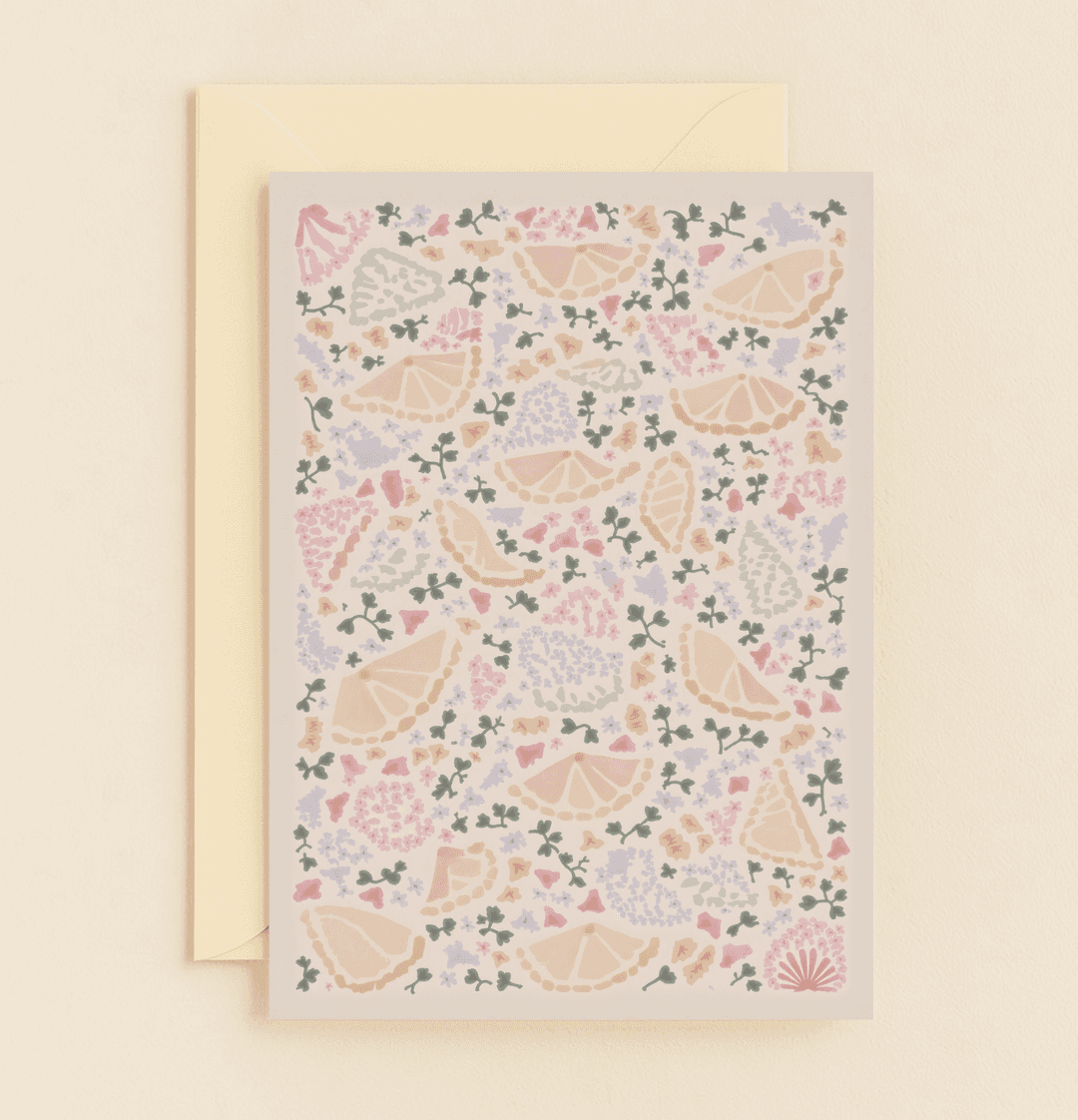 Celebrate Easter with a refreshing "Springtime Citrus Celebration" card, featuring pastel floral and citrus designs that evoke a vibrant garden party atmosphere.