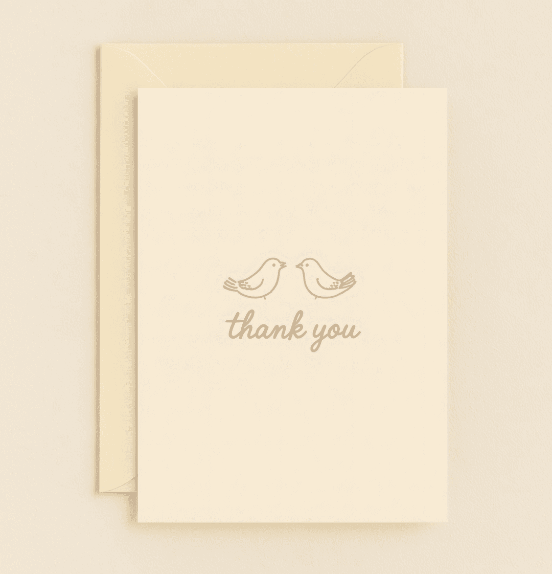 Express heartfelt thanks with this charming card featuring sketched birds and playful wordplay, perfect for delivering a warm, appreciative message.