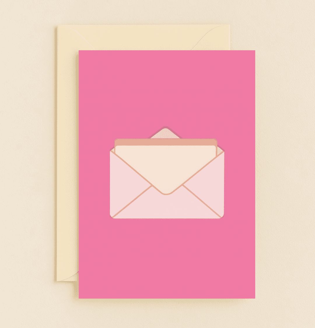 Celebrate Mother's Day with our "Heartfelt Hues for Mom" card, featuring a minimalistic pink and gold design that exudes elegance and warmth.