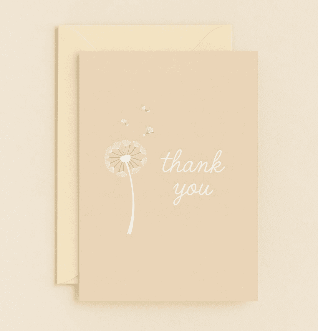 Send heartfelt thanks with our elegant "Blowing Gratitude Your Way" card, featuring a serene dandelion design symbolizing your gratitude spreading far and wide.
