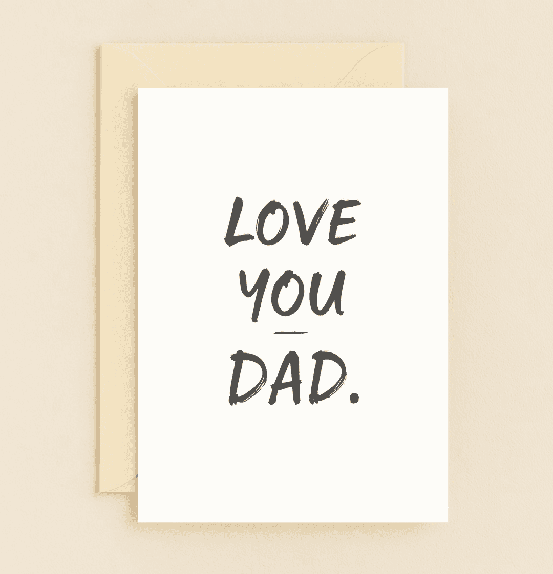 Celebrate Father's Day with a minimalist card featuring heartfelt, handwritten words of love and appreciation for your amazing dad.