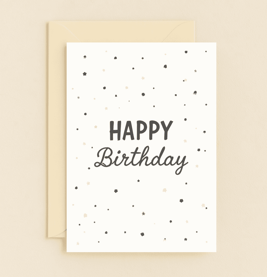 Celebrate their special day with "Stellar Birthday Wishes Ahead!"βa monochrome masterpiece featuring elegant stars and bold birthday greetings.