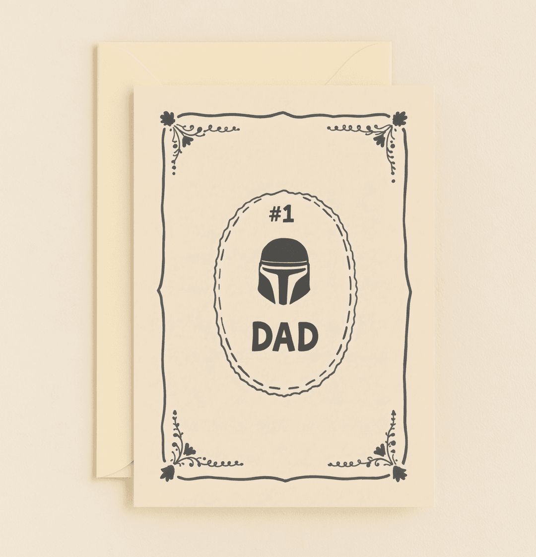 Celebrate Father's Day with our "Galactic Hero" card, featuring a sci-fi helmet design and pun-filled wordplay to honor the #1 Dad in the galaxy.