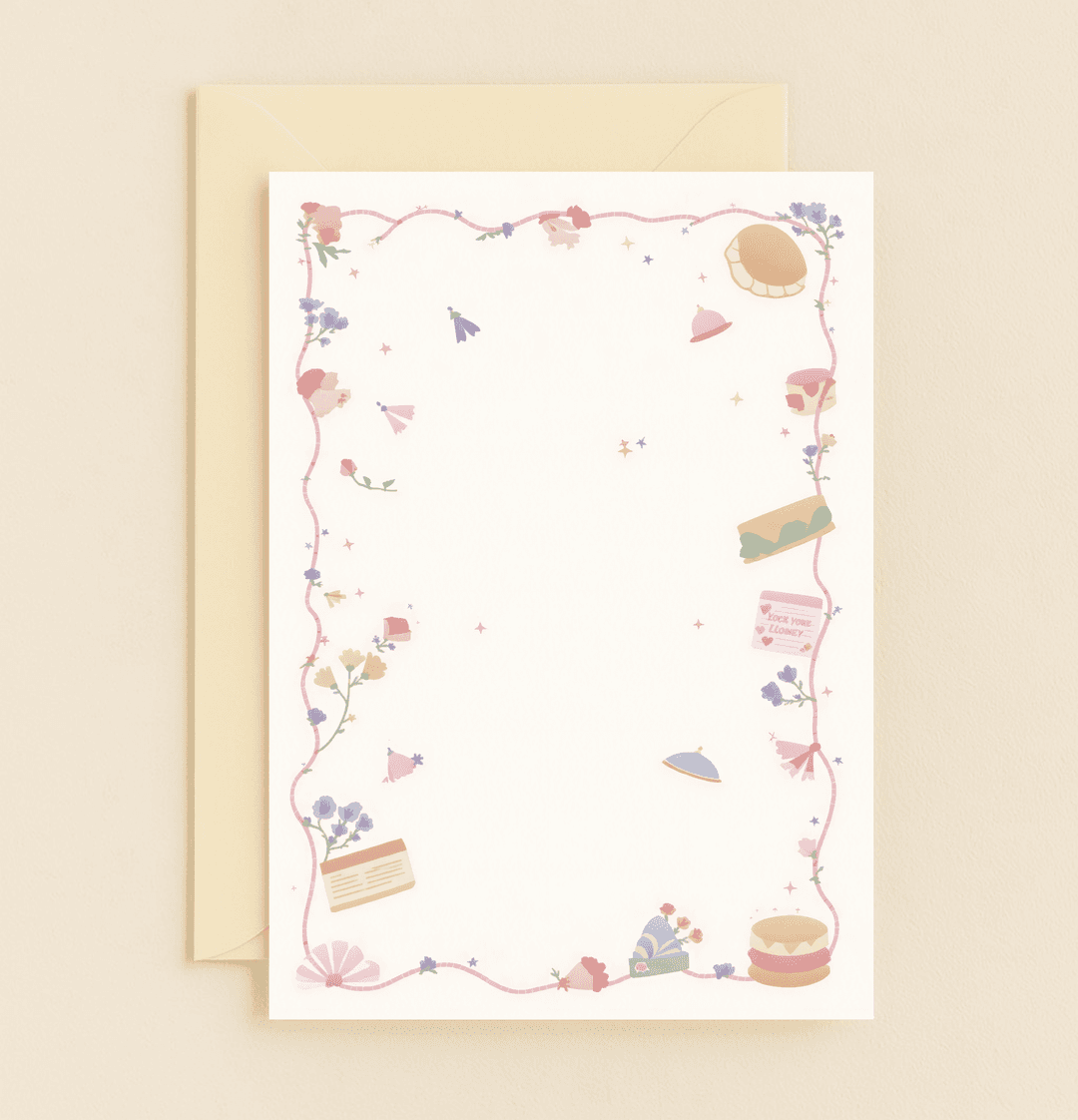 Celebrate birthdays with a whimsical card featuring pastel flowers, sweet treats, and playful elements for a charming, light-hearted touch.