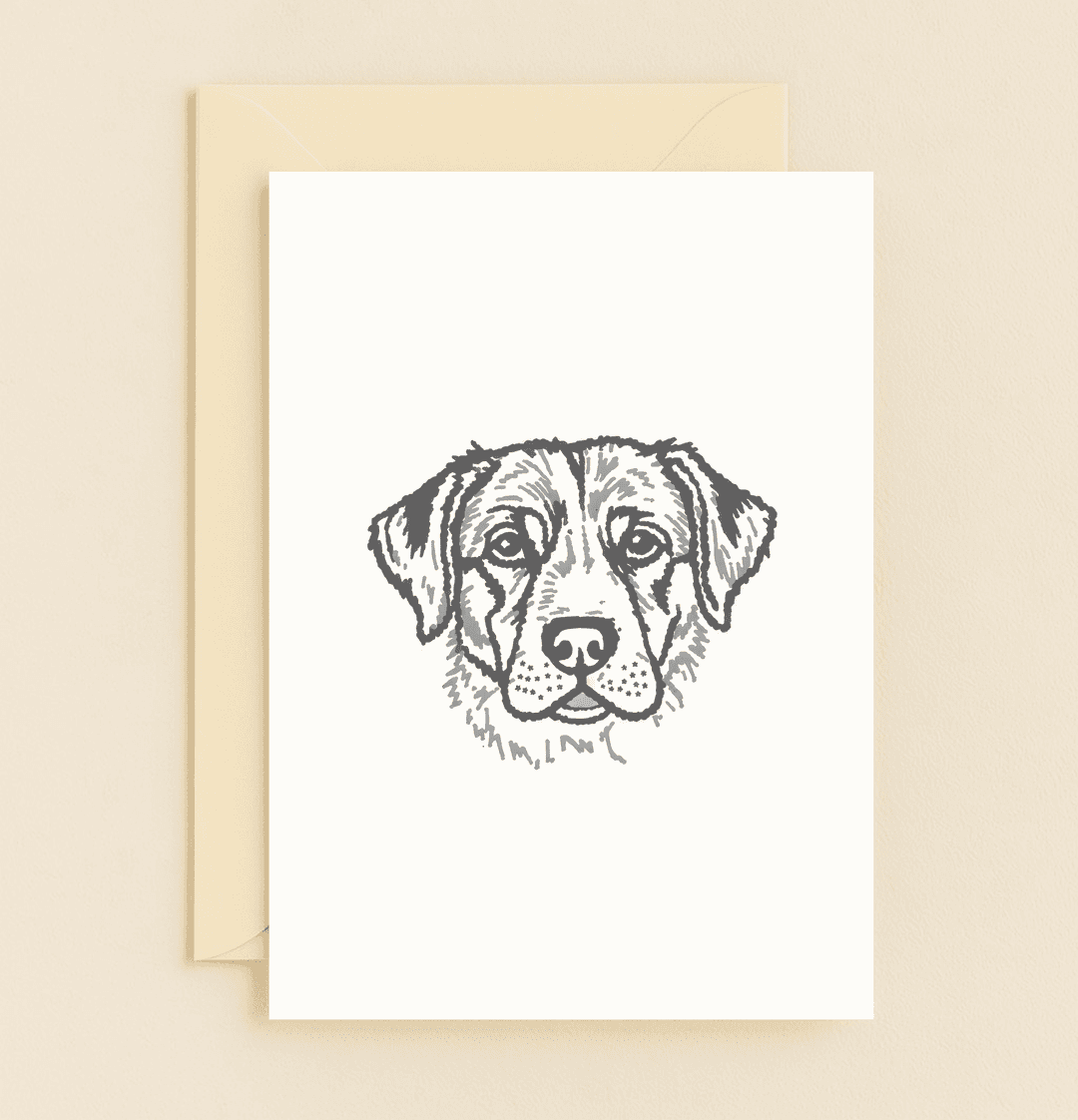 Celebrate Father's Day with this charming card featuring a Labrador's expressive gaze, blending loyalty and humor for the perfect dad's best day.